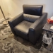 Italsofa Black Leather Adjustable Sofa and Armchair Set